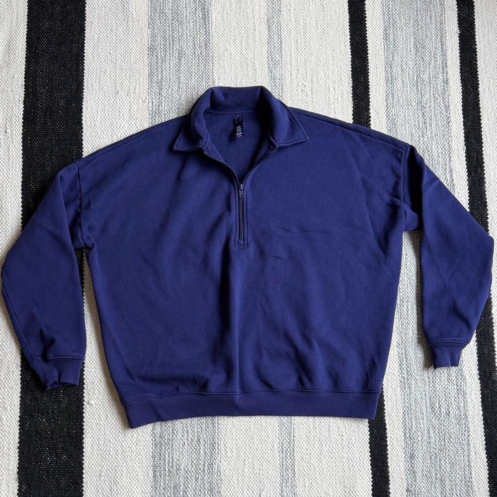 Skims Oversized Boyfriend 1/4 Zip Sweatshirt